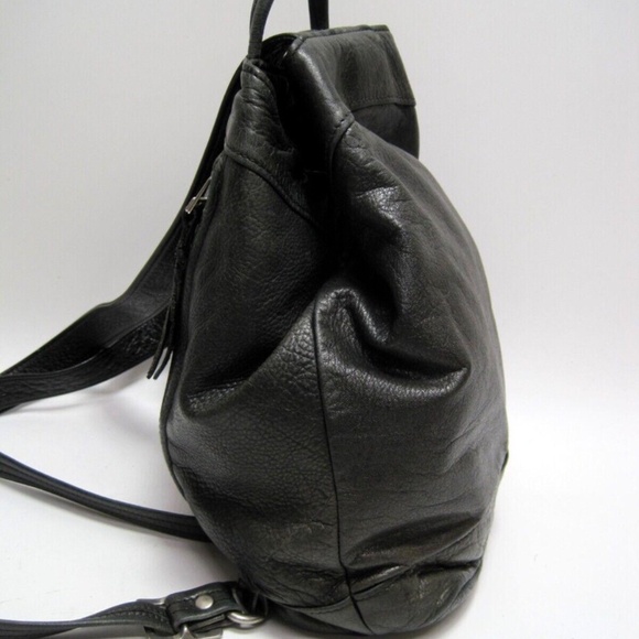 Sven Berkeley Black Leather Sling Backpack California - Picture 2 of 9